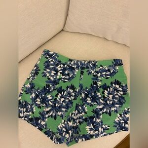 J.Crew Mint blue and white floral shorts